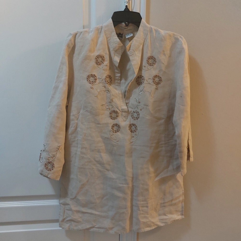 Edward Woman Turnic Shirt Brown Size Medium